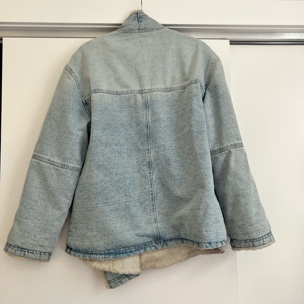 We The Free Twisted Heart Cozy Denim Jacket - Picture 9 of 9